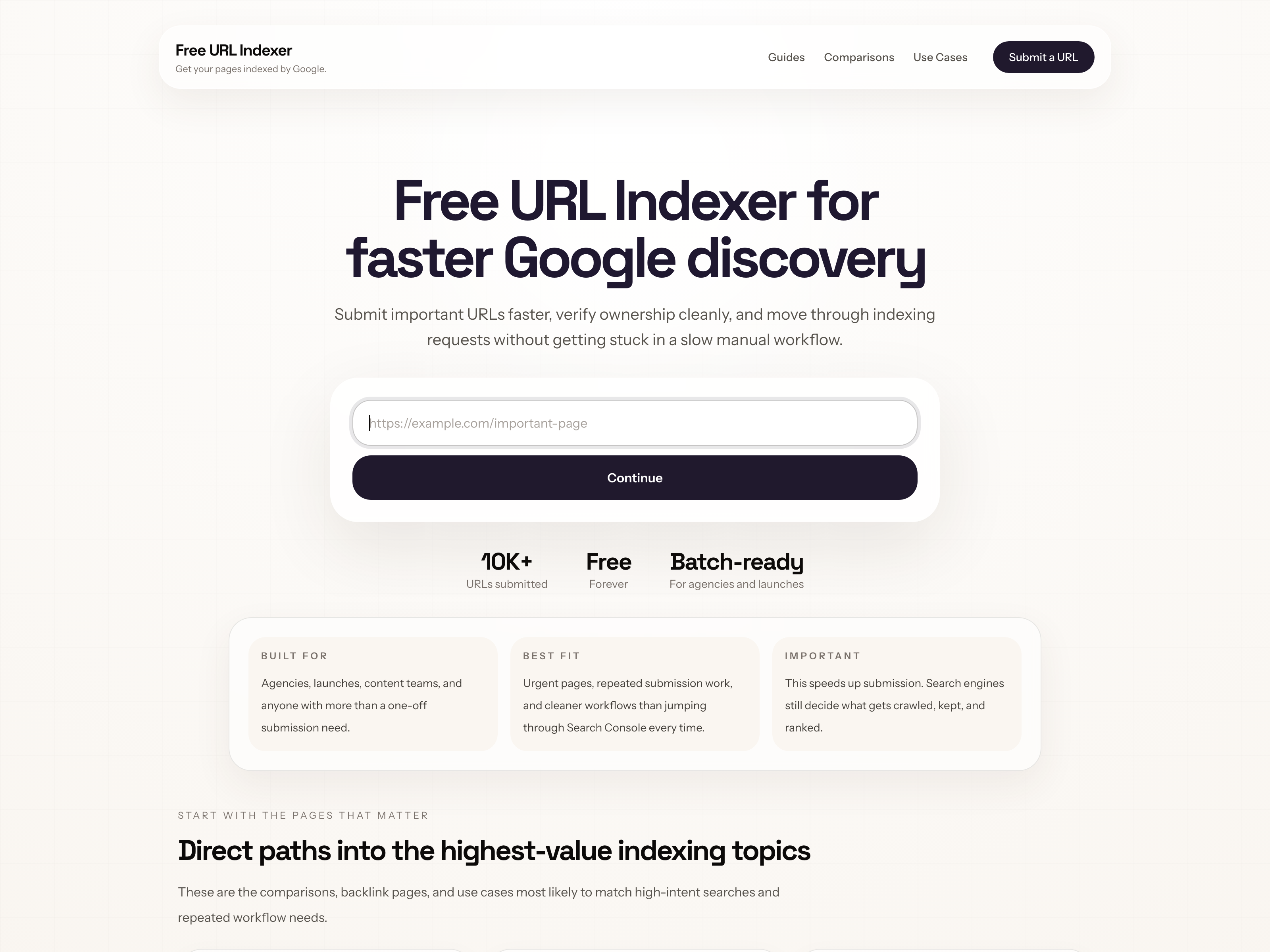 Free URL Indexer
