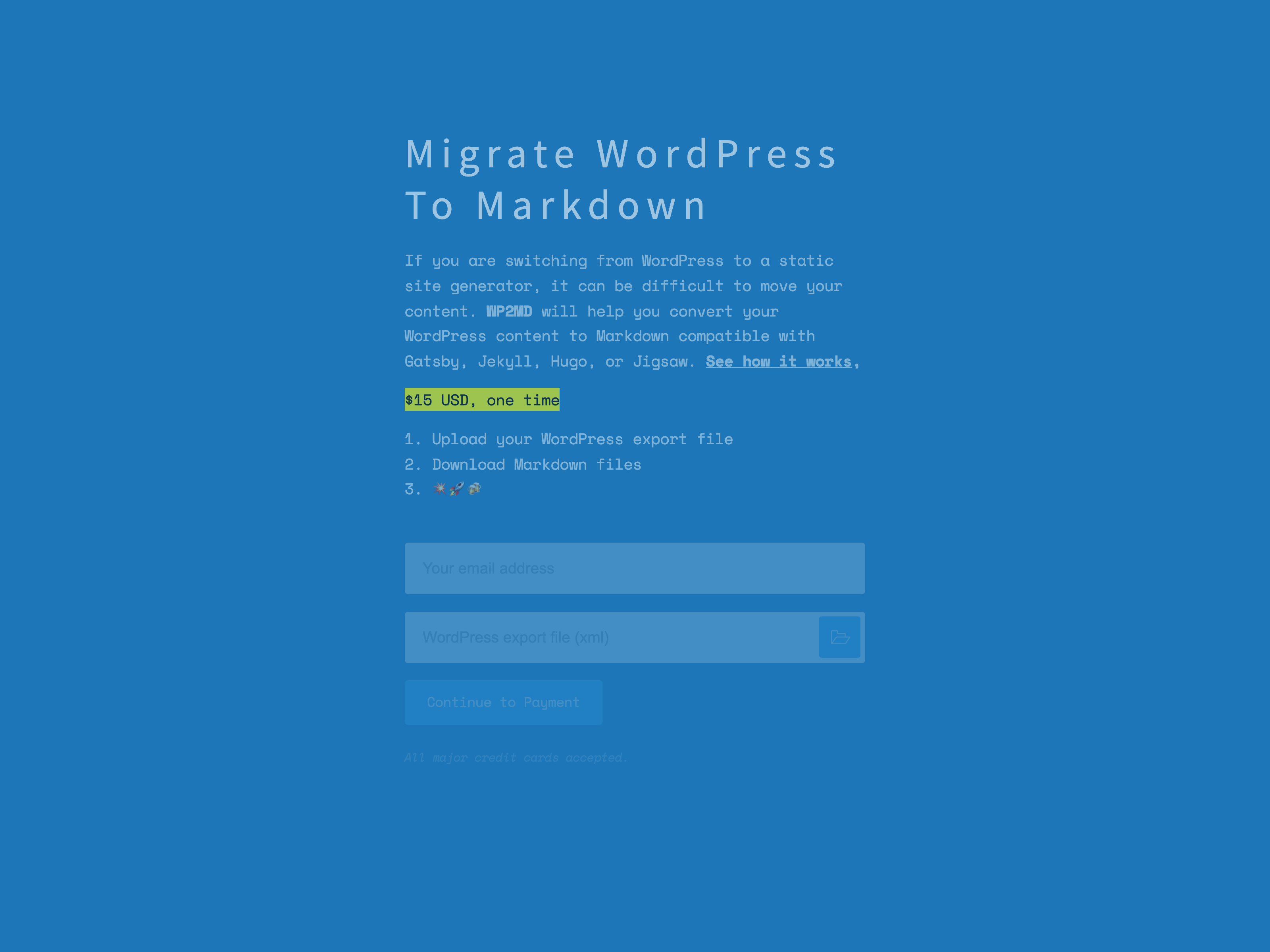 WordPress To Markdown