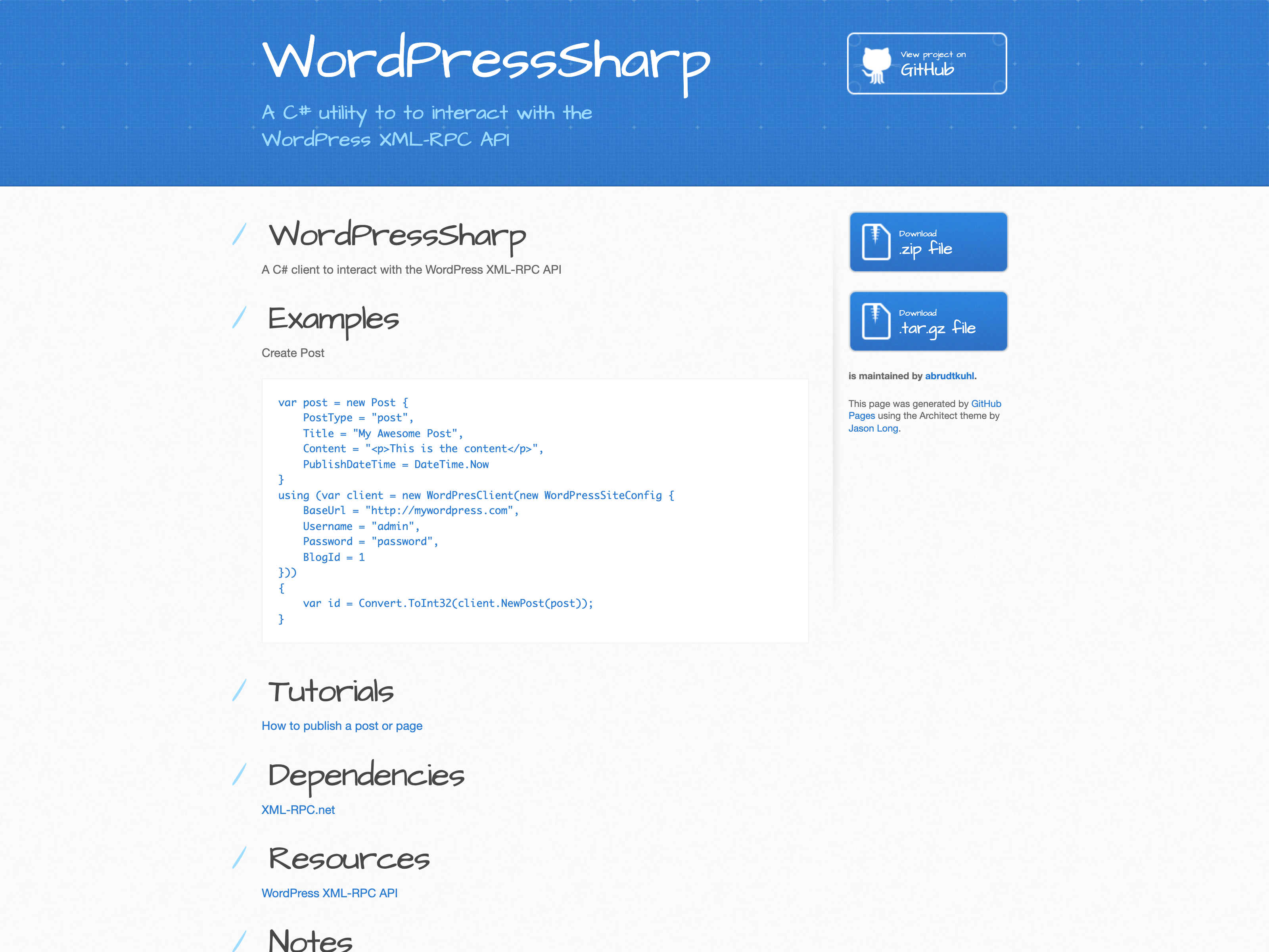 WordPressSharp